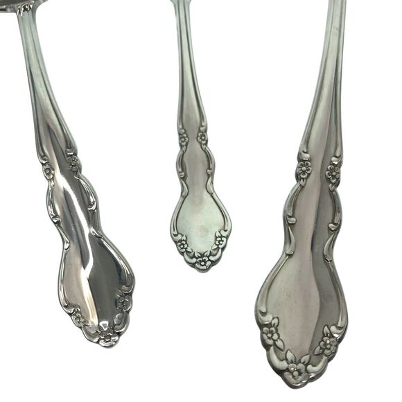 Oneida DOVER Heirloom Stainless Hostess Set of 3 Fork Gravy Ladle Sugar Spoon - Picture 4 of 7